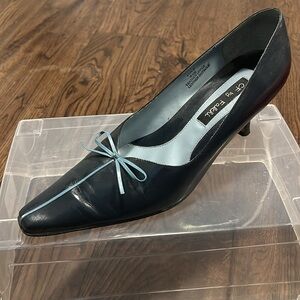 Navy leather by Carlo Falchi